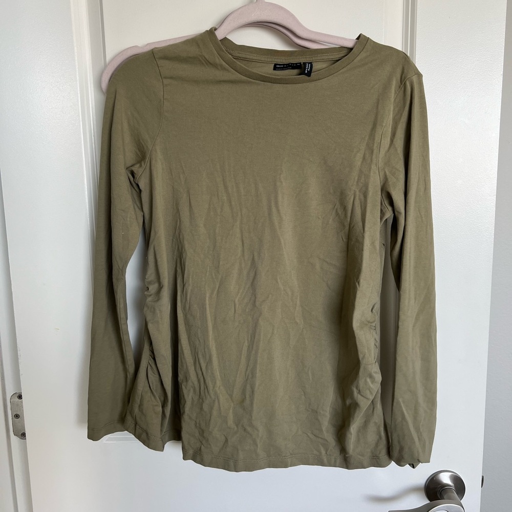 ASOS Maternity Ruched Side Long Sleeve Shirt